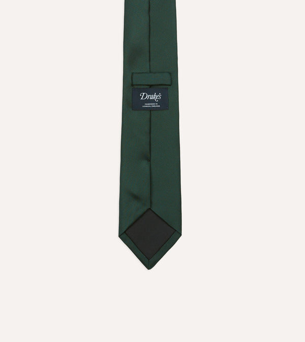 Drake's Bottle Green 50oz Silk Twill Tipped Tie