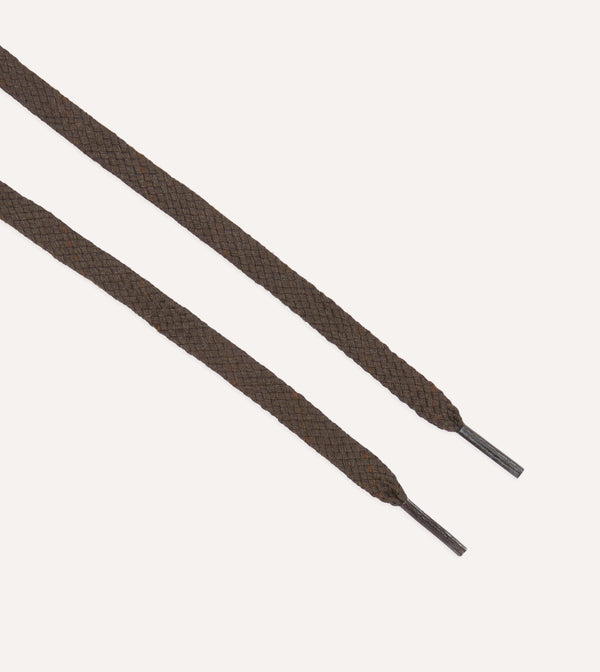 Drake's Brown Cotton 70cm Shoelaces