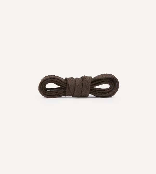 drake's Brown Cotton 70cm Shoelaces