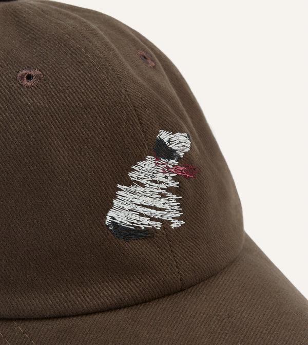 Drake's Brown Dog Heavy Cotton Twill Baseball Cap