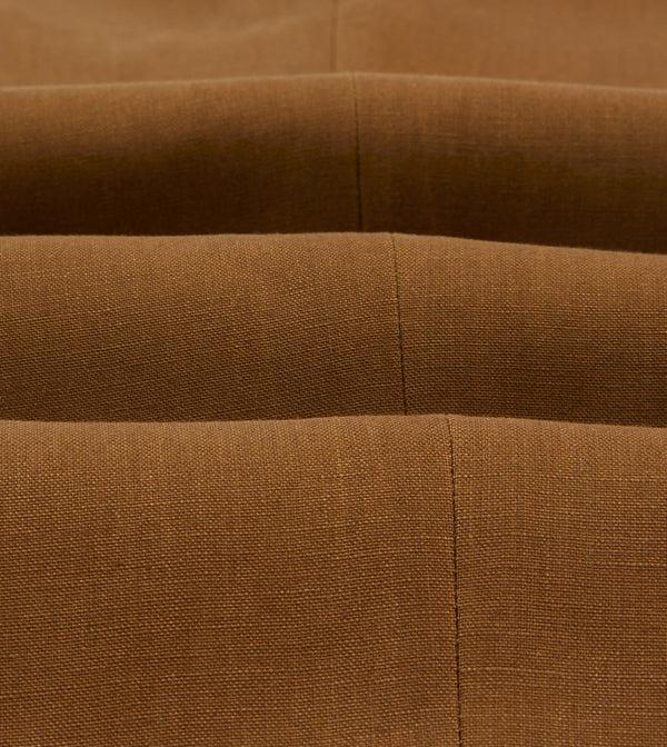 Drake's Brown Irish Linen Single Pleat Trouser