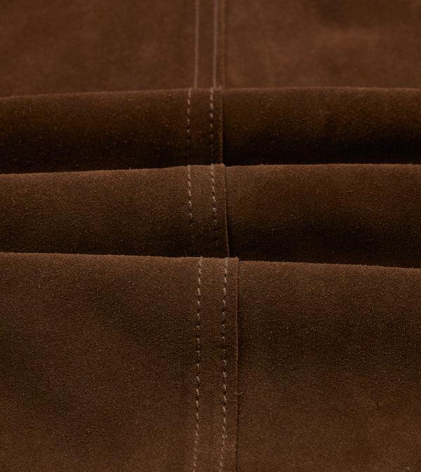 Drake's Brown Roughout Suede Overshirt