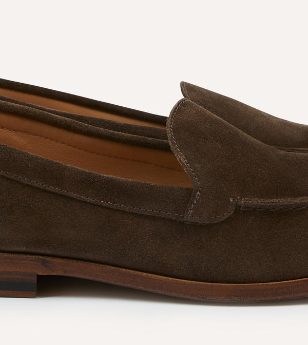 Drake's Brown Suede Henri Summer Loafer