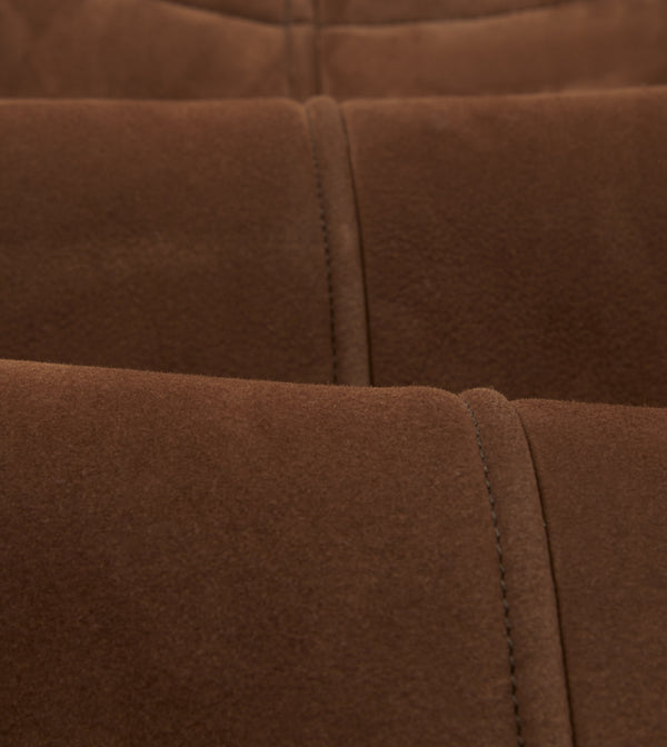 Drake's Brown Suede Shearling Vest