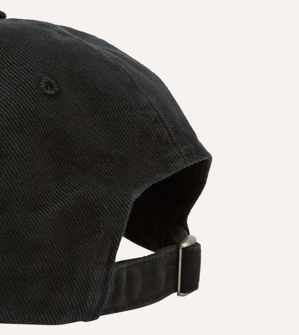 Drake's Drake's By A. Levine Black Cotton Twill Baseball Cap