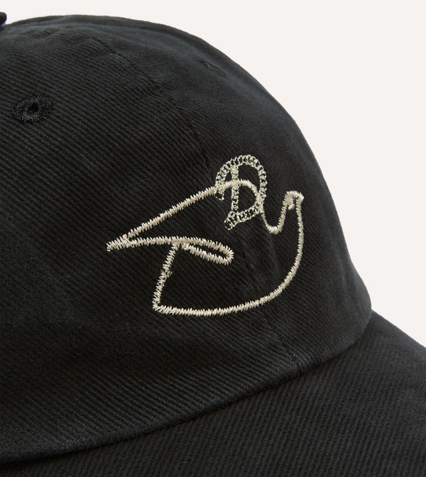 Drake's Drake's By A. Levine Black Cotton Twill Baseball Cap