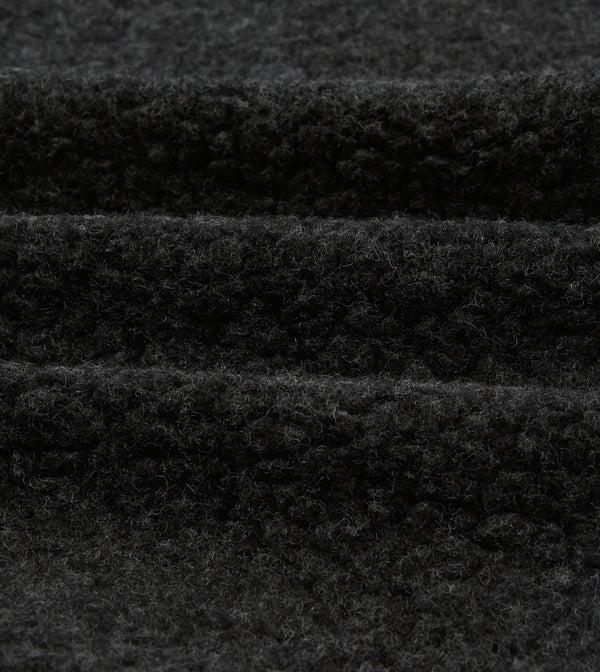 Drake's Drake's By A. Levine Grey Boucle Wool Half-Zip Fleece Jacket