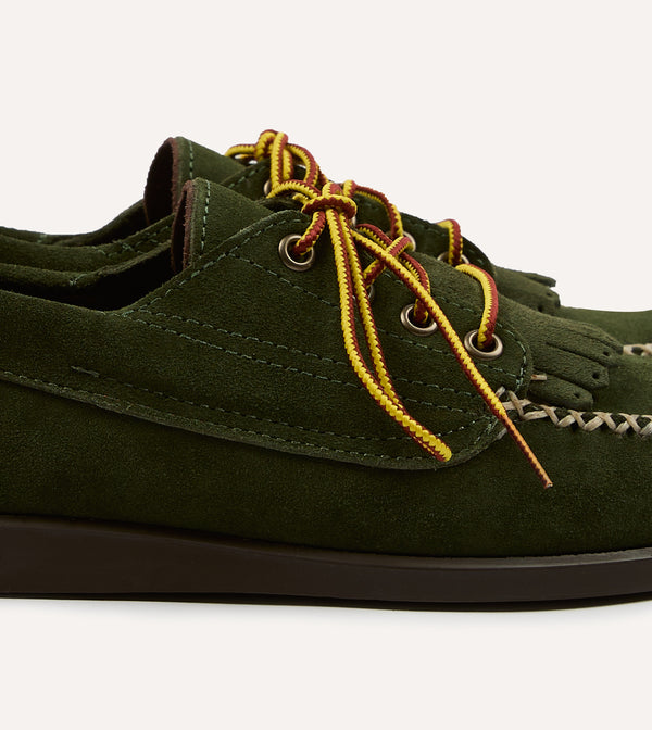 Drake's Drake's By Sebago Campsides Askook Kilt Green Suede Shoe