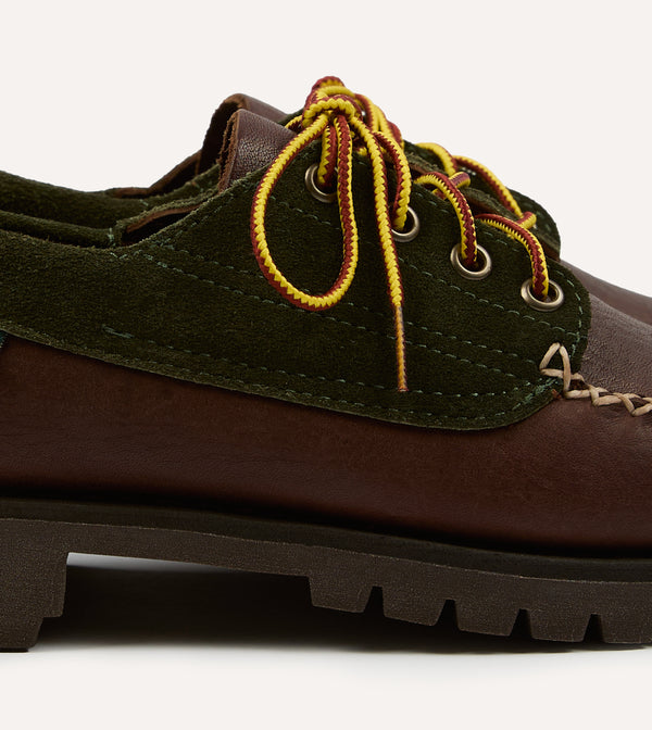 Drake's Drake's By Sebago Campsides Askook Patchwork Suede Shoe