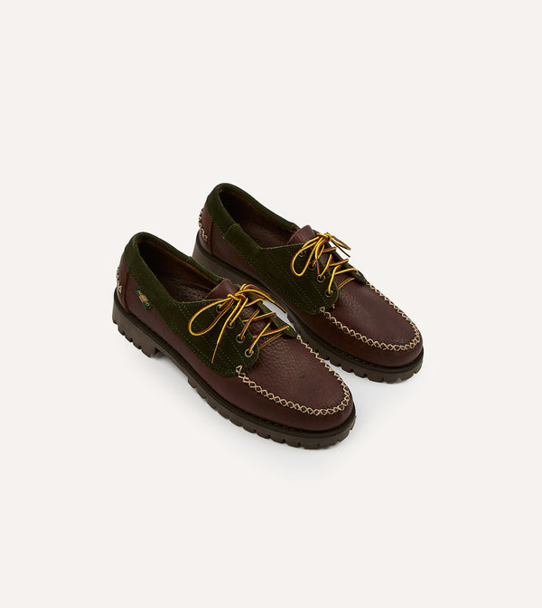 drake's Drake's by Sebago Campsides Askook Patchwork Suede Shoe