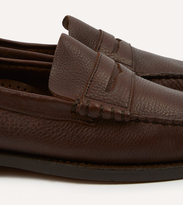 Drake's Drake's By Sebago Citysides Dan Bison Leather Loafer