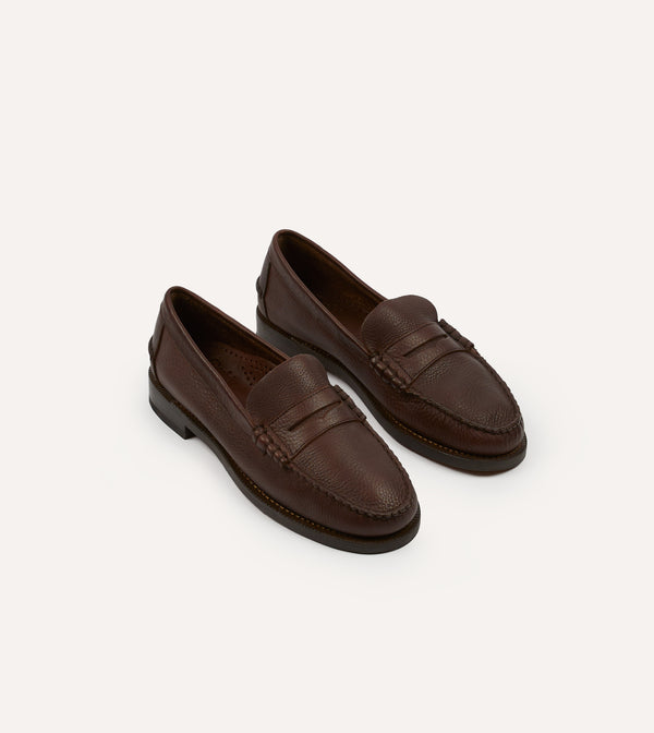 drake's Drake's by Sebago Citysides Dan Bison Leather Loafer