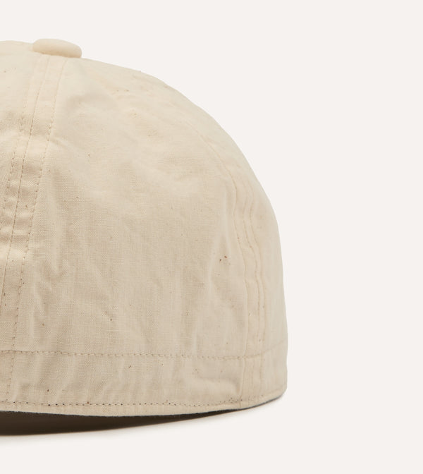 Drake's Câbleami Ecru 6oz Chambray Cotton Army Cap