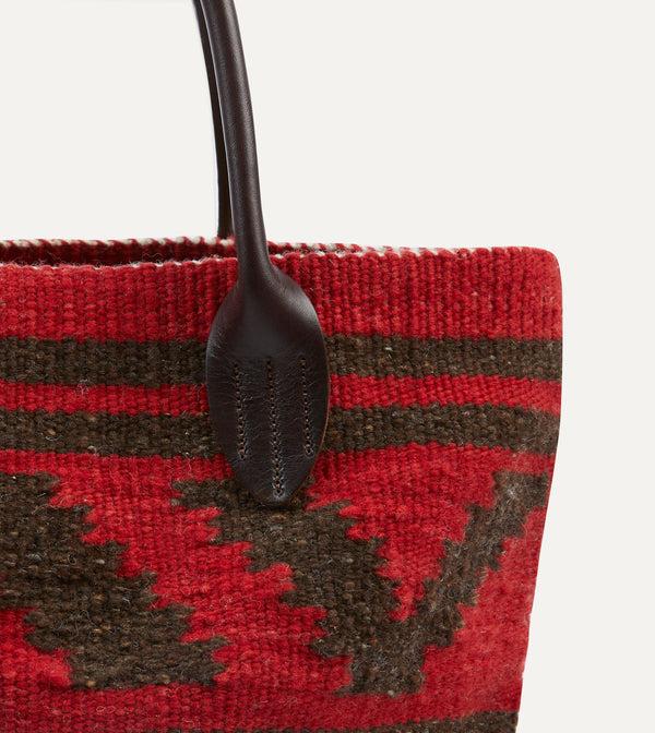 Drake's Chamula Antique Red Wool Blanket Tote
