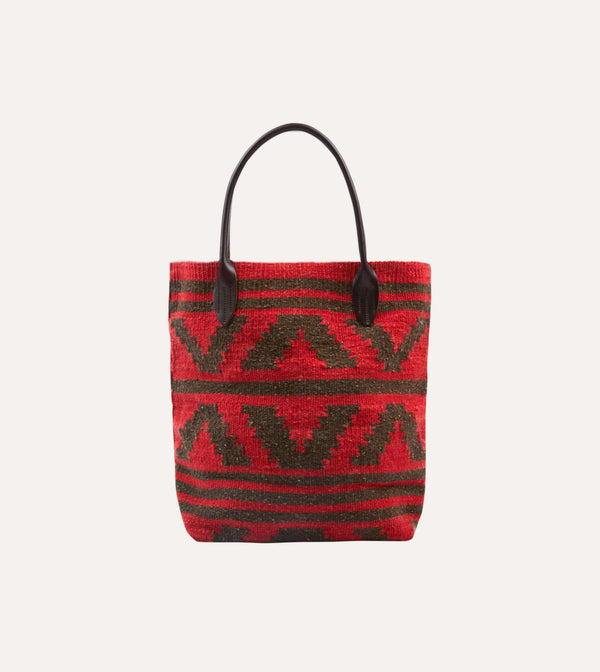 drake's Chamula Antique Red Wool Blanket Tote