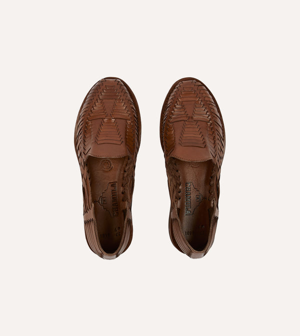 Drake's Chamula Brown Cancun Woven Sandal