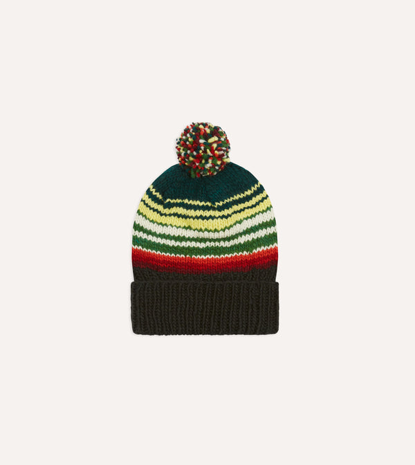 drake's Chamula for Drake's Black Serape Knit Cap