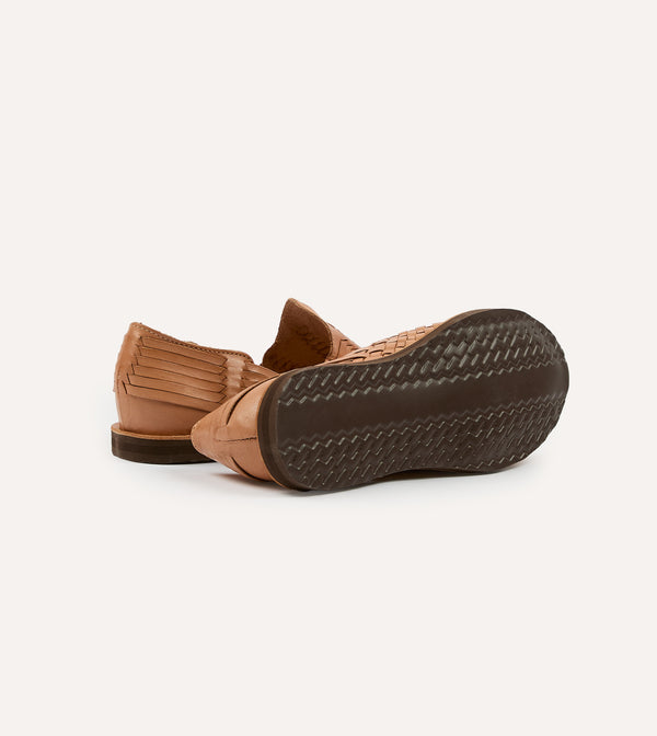 Drake's Chamula Tan Cancun Woven Sandal
