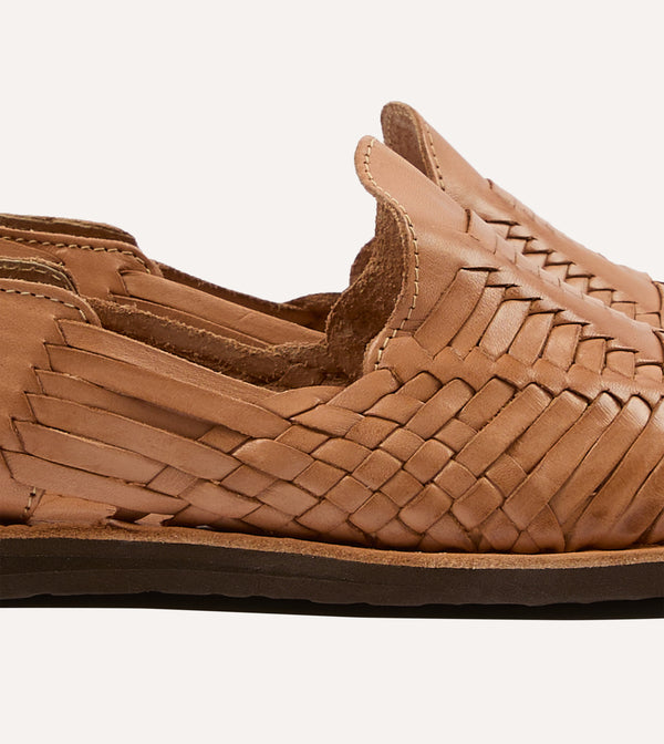 Drake's Chamula Tan Cancun Woven Sandal