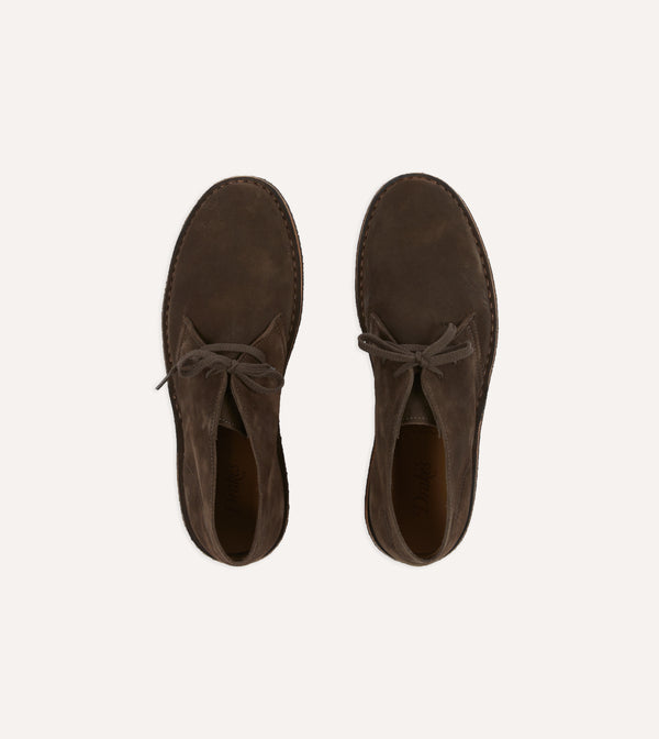 Drake's Clifford Desert Boot Dark Brown Suede