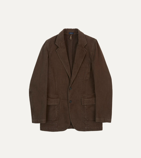 drake's Cocoa Heavy Cotton Twill Games Blazer Mk. I