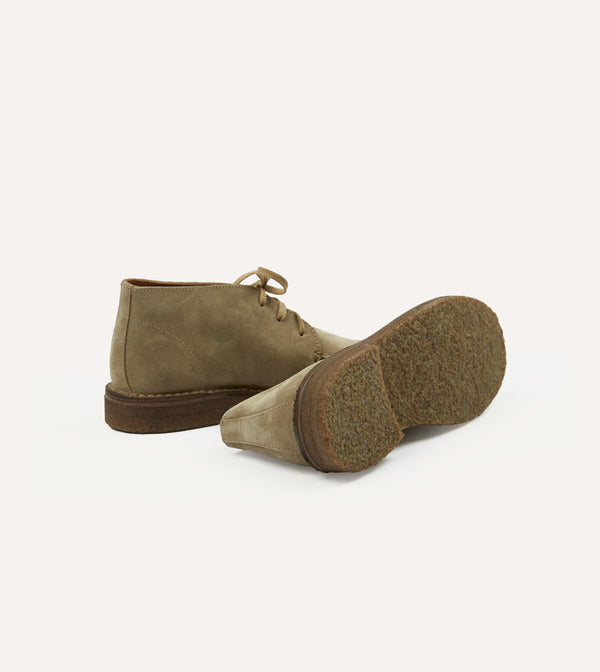 Drake's Crosby Moc-Toe Chukka Boot Sand Suede