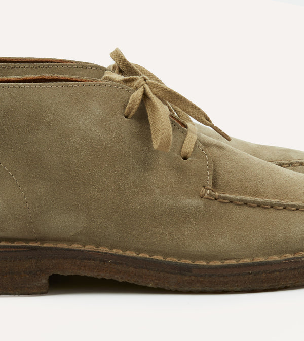 Drake's Crosby Moc-Toe Chukka Boot Sand Suede