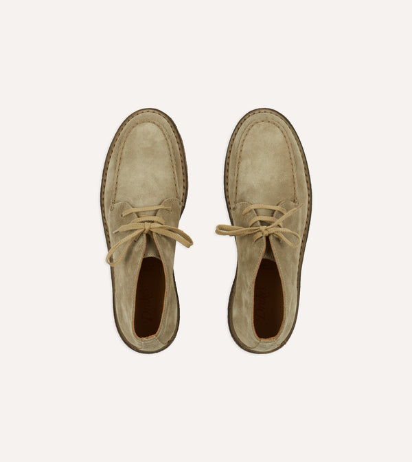 Drake's Crosby Moc-Toe Chukka Boot Sand Suede