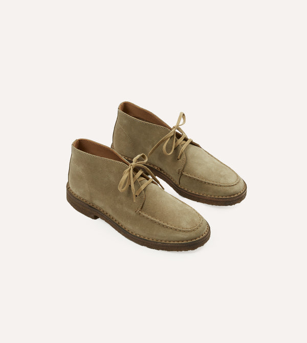 drake's Crosby Moc-Toe Chukka Boot Sand Suede