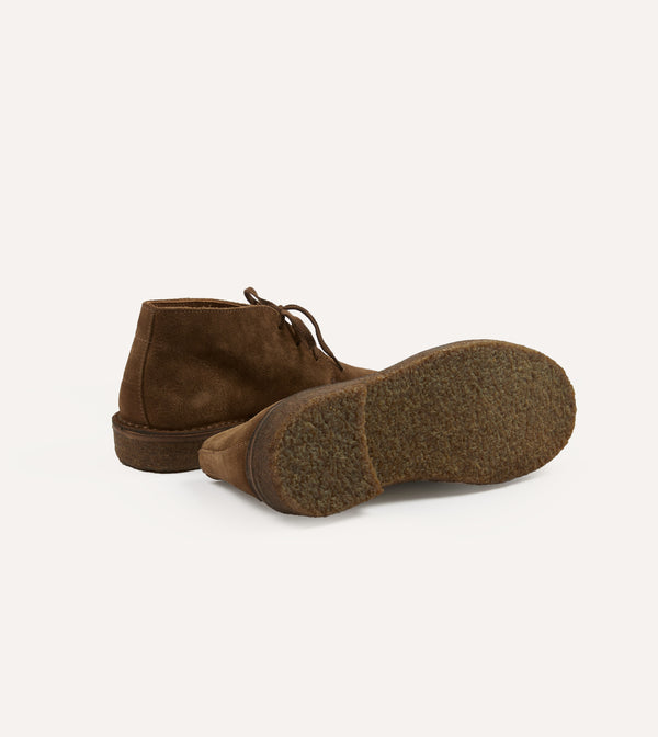 Drake's Crosby Moc-Toe Chukka Boot Tobacco Suede