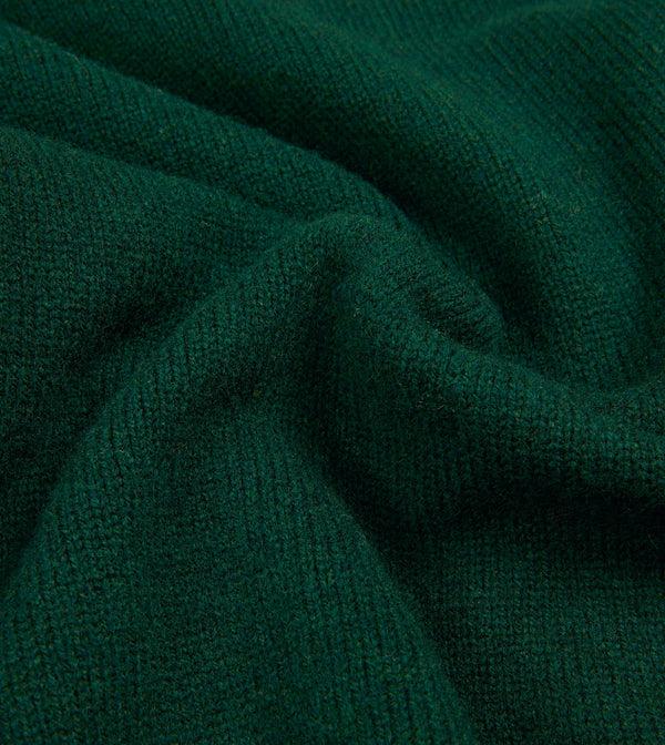 Drake's Dark Green Lambswool 6 Button Cardigan