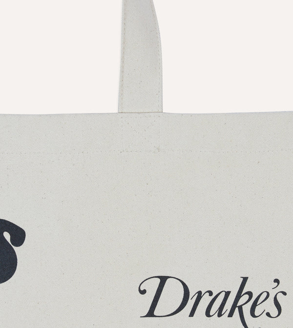 Drake's Drake's & Mr Camel Ecru Tote Bag