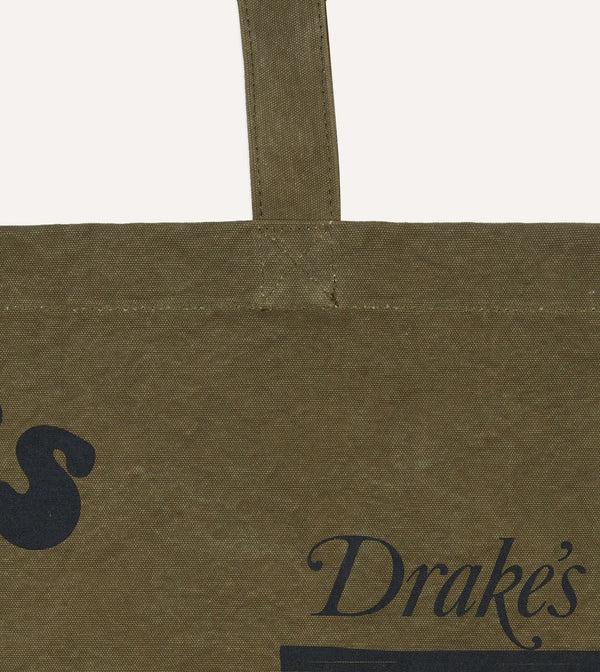 Drake's Drake's & Mr Camel Khaki Tote Bag