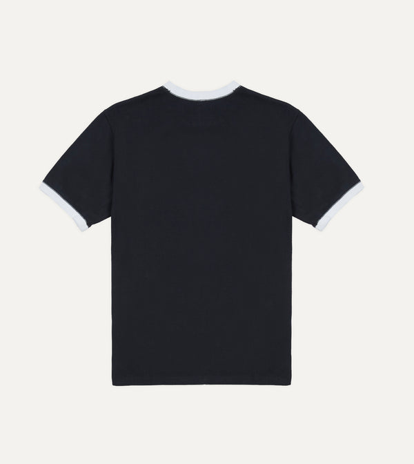 Drake's Drake's & Mr Camel Navy Ringer T-Shirt