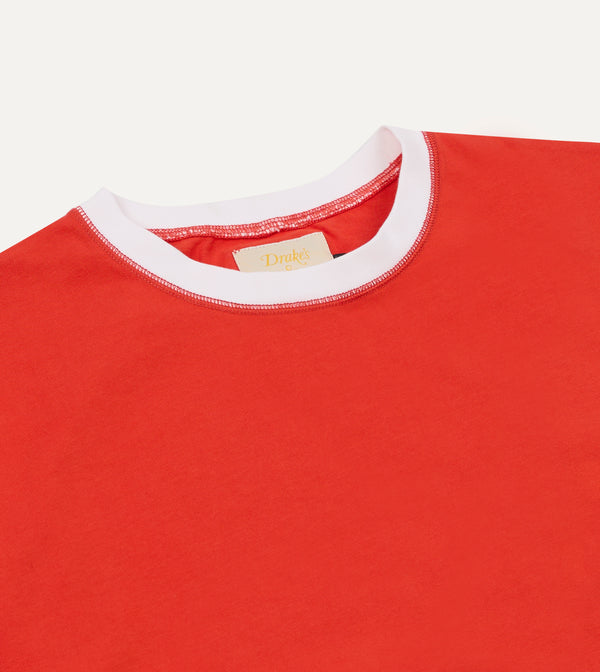 Drake's Drake's & Mr Camel Red Ringer T-Shirt