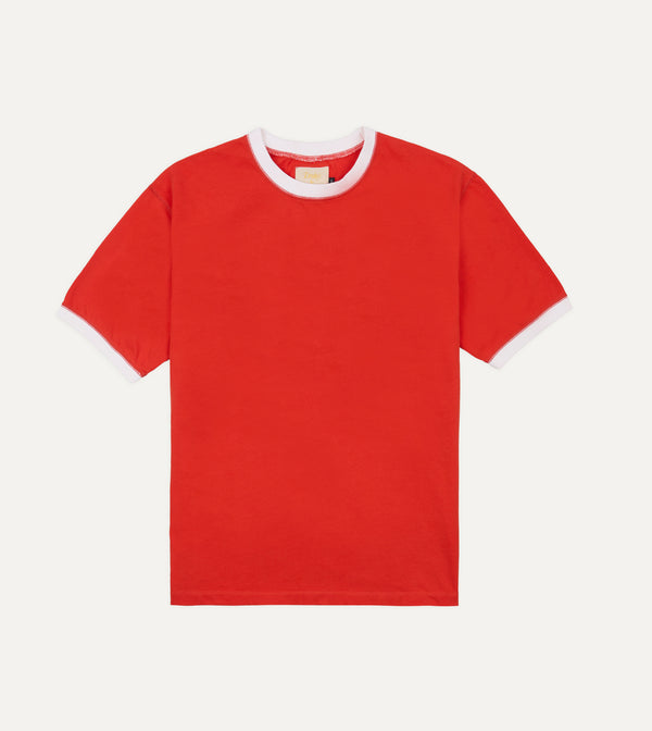 drake's Drake's & Mr Camel Red Ringer T-Shirt