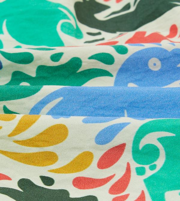 Drake's Ducks Print Nylon Drawstring Swim Shorts