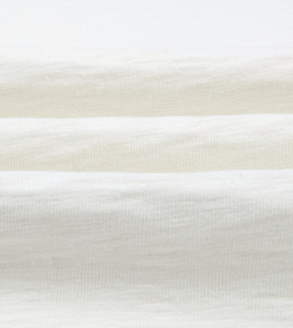 Drake's Ecru And Green Chevron Cotton Rugby Shirt