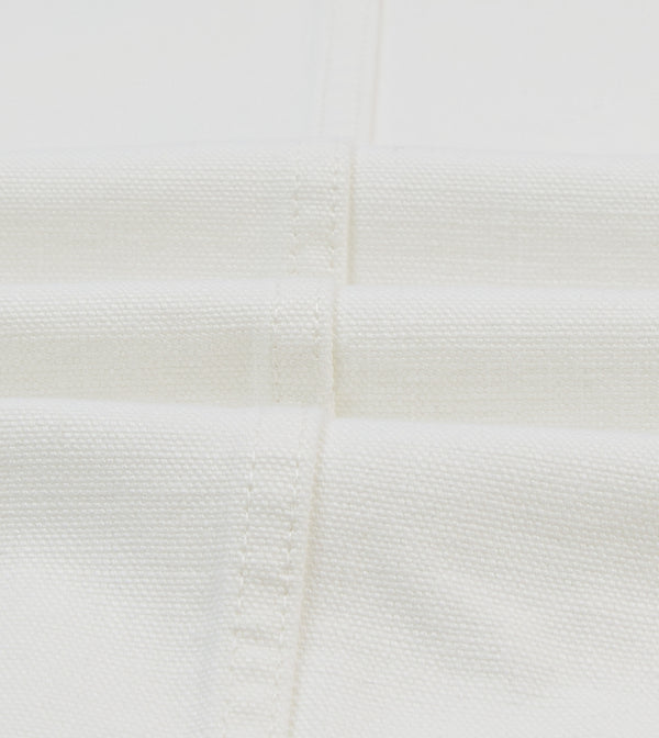 Drake's Ecru Cotton Canvas Work Jacket