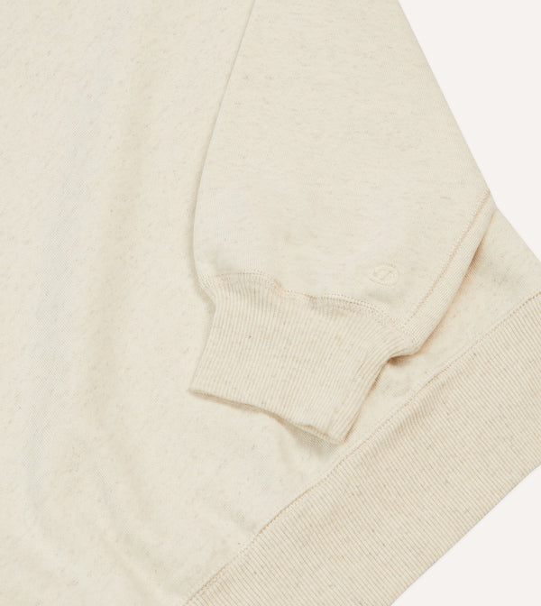 Drake's Ecru Cotton-Hemp Sweatshirt