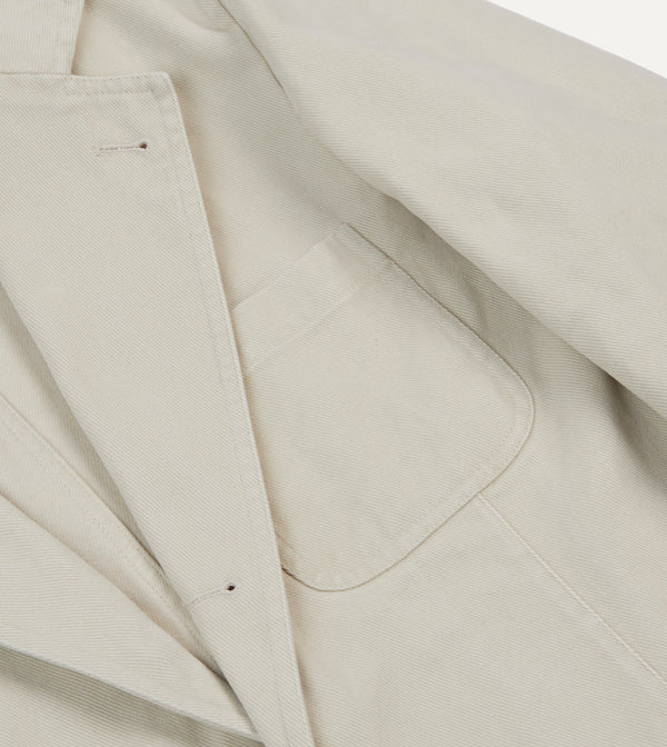 Drake's Ecru Heavy Cotton Twill Games Blazer Mk. I