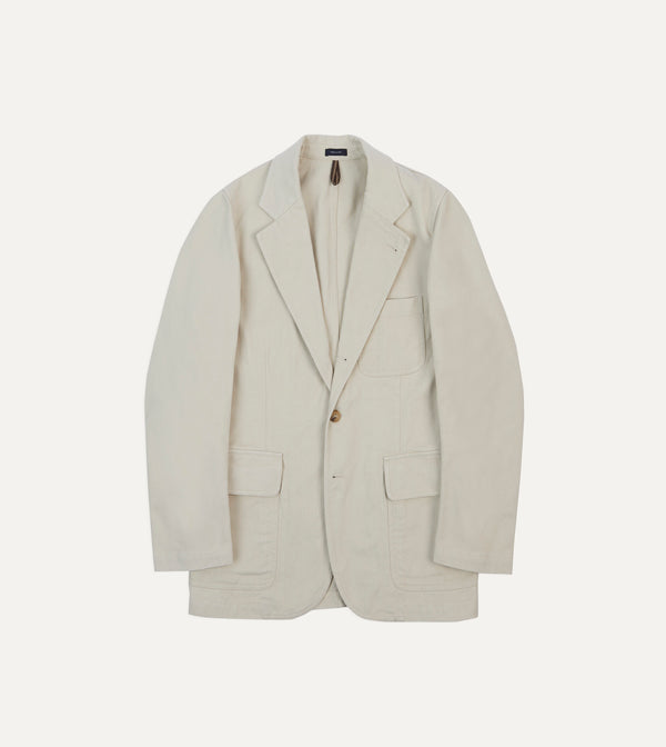 drake's Ecru Heavy Cotton Twill Games Blazer Mk. I
