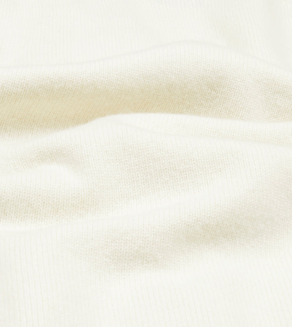 Drake's Ecru Lambswool 6 Button Cardigan