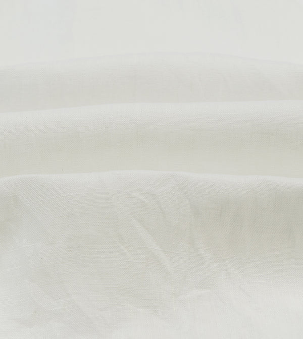 Drake's Ecru Linen Spread Collar Shirt