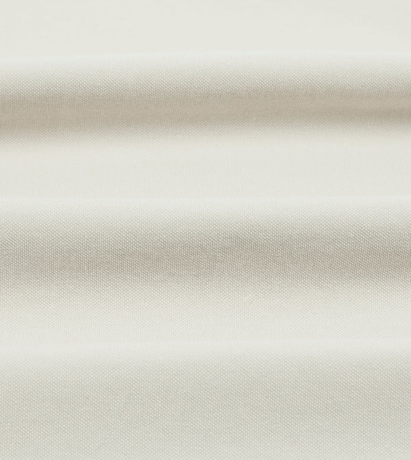 Drake's Ecru Piqué Cotton Polo Shirt