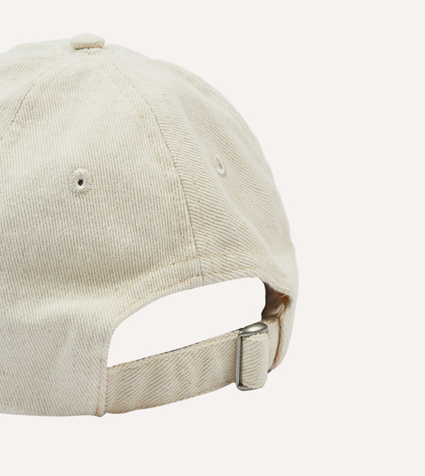 Drake's Ecru Snail Cotton Twill Baseball Cap