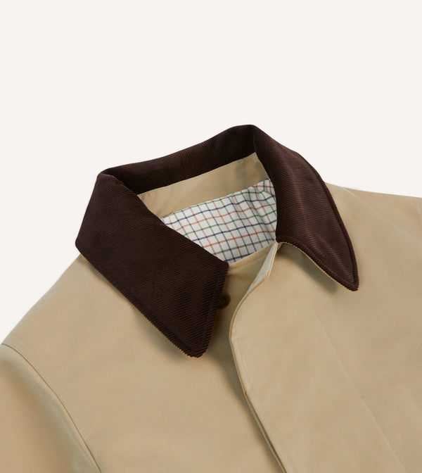 Drake's Drake's For Permanent Style Beige Rider's Raincoat