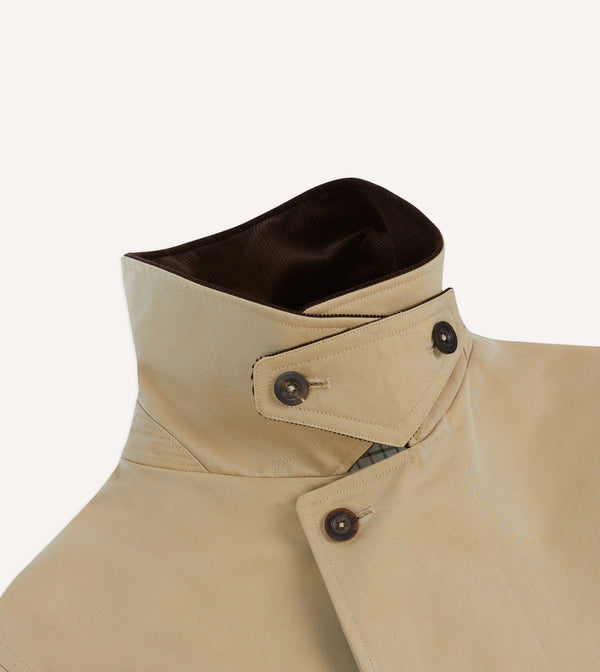 Drake's Drake's For Permanent Style Beige Rider's Raincoat