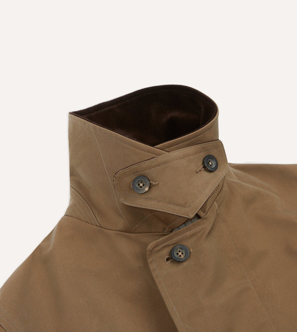 Drake's Drake's For Permanent Style Tan Rider's Raincoat