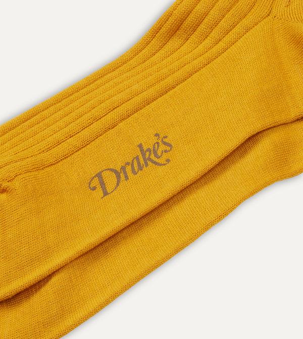 Drake's Gold Wool Over-the-Calf Socks